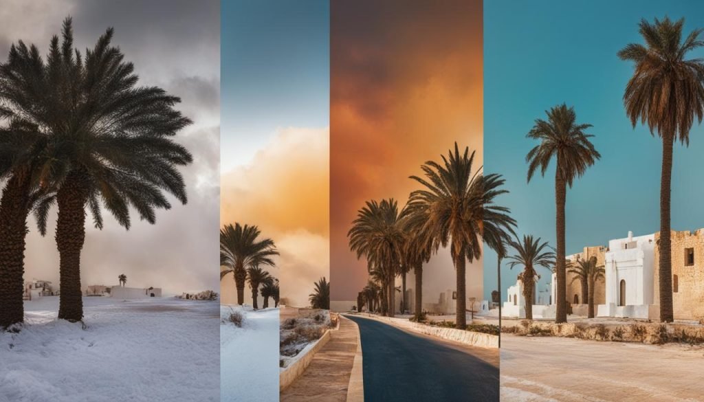 Climate comparison of Tunisia weather in February