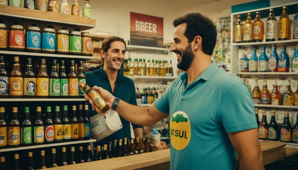 Buying beer in Tunisia
