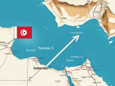 How Far Is Tunisia From Dubai?