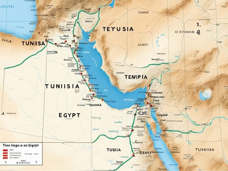 How Far Is Tunisia From Egypt?