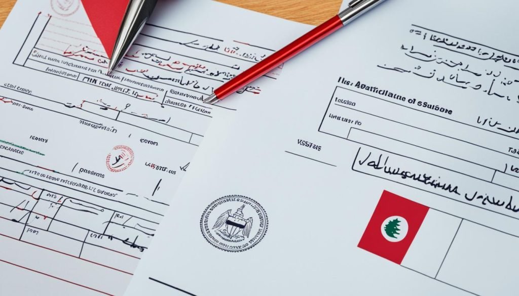 Tunisian visa application for Lebanese