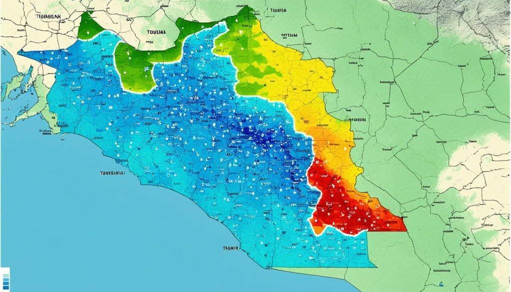 Tunisia rainfall trends